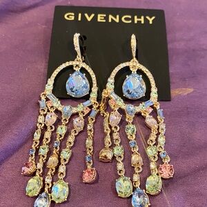 Givenchy Pastel Crystal Drop Earrings